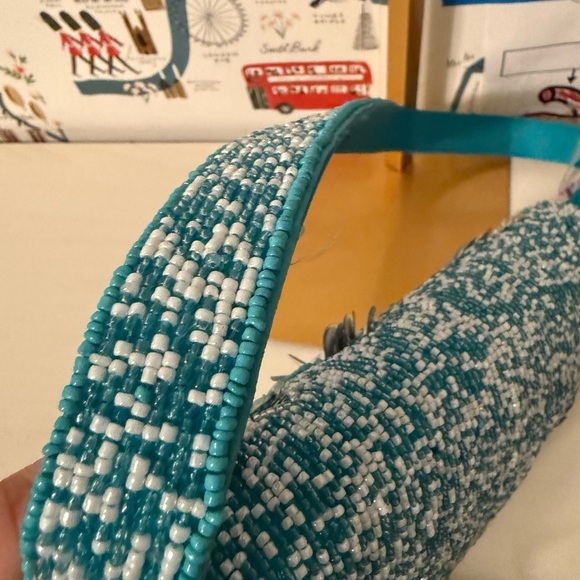 Stylish Blue Beaded Fish Women's Bag Viral - Picture 6 of 8